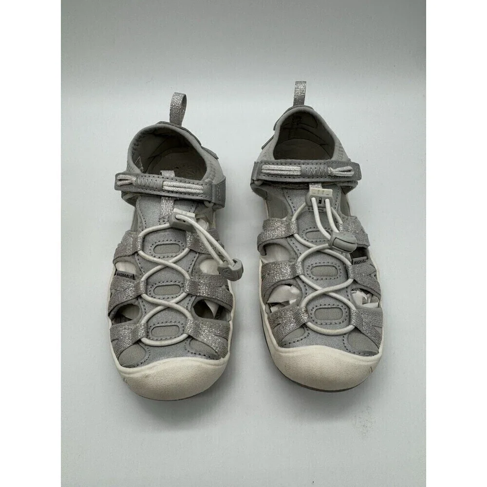 KEEN silver glitter moxie sandals water shoes kids size 13
